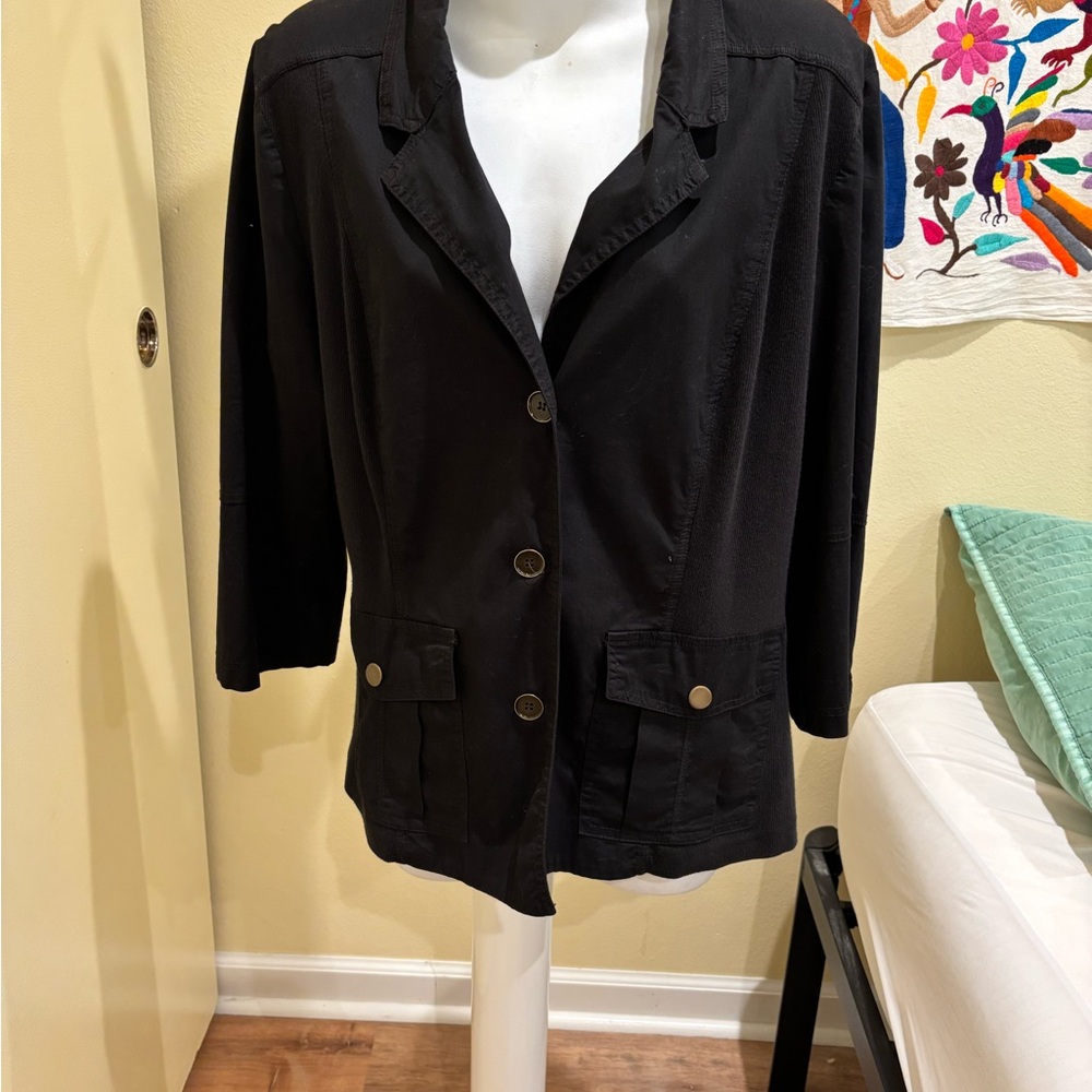 Women's Black Button-Up Jacket
